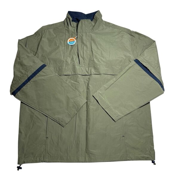 Old Navy Mens Convertible Anorak Jacket Size XL Olive Green Zip Off Sleeves NWT - Picture 1 of 8